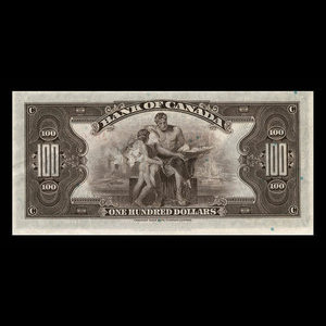 Canada, Banque du Canada, 100 dollars : 1935