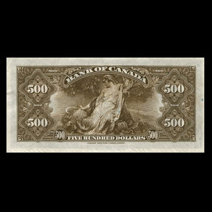 Canada, Banque du Canada, 500 dollars : 1935