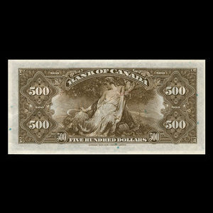 Canada, Banque du Canada, 500 dollars : 1935