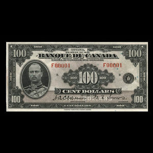 Canada, Banque du Canada, 100 dollars : 1935