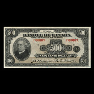 Canada, Banque du Canada, 500 dollars : 1935