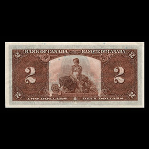 Canada, Banque du Canada, 2 dollars : 2 janvier 1937