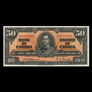 Canada, Banque du Canada, 50 dollars : 2 janvier 1937
