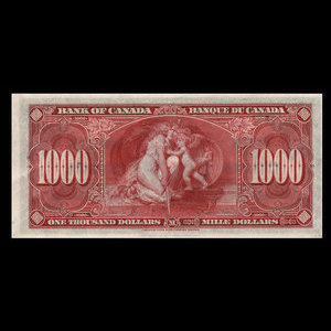 Canada, Banque du Canada, 1,000 dollars : 2 janvier 1937