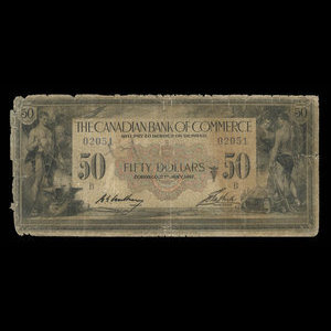 Canada, Canadian Bank of Commerce, 50 dollars : 2 janvier 1917