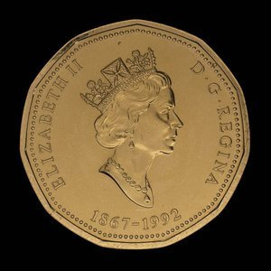 Canada, Élisabeth II, 1 dollar : 1992