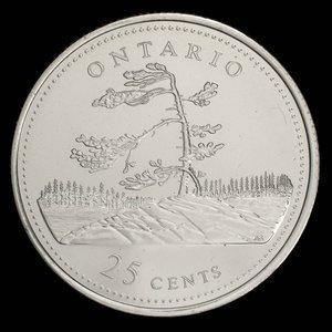 Canada, Élisabeth II, 25 cents : 6 août 1992