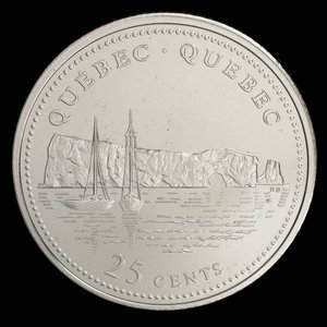 Canada, Élisabeth II, 25 cents : 1 octobre 1992