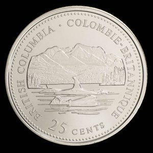 Canada, Élisabeth II, 25 cents : 9 novembre 1992