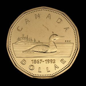 Canada, Élisabeth II, 1 dollar : 1992