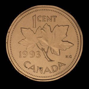 Canada, Élisabeth II, 1 cent : 1993
