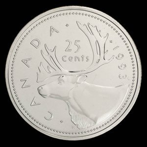 Canada, Élisabeth II, 25 cents : 1993
