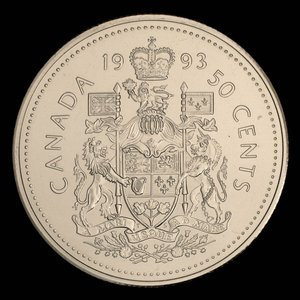 Canada, Élisabeth II, 50 cents : 1993