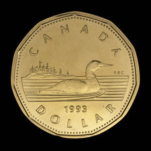 Canada, Élisabeth II, 1 dollar : 1993