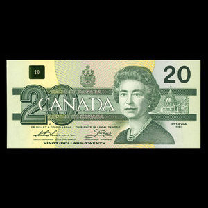 Canada, Banque du Canada, 20 dollars : 1991