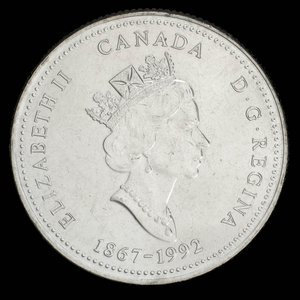 Canada, Élisabeth II, 25 cents : 6 août 1992