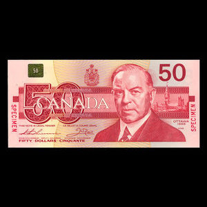 Canada, Banque du Canada, 50 dollars : 1988