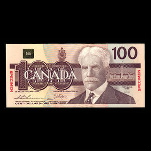 Canada, Banque du Canada, 100 dollars : 1988