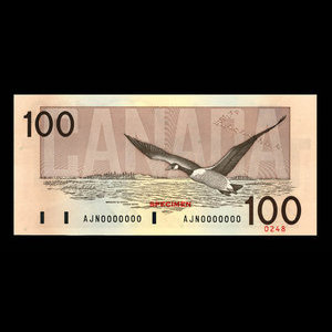 Canada, Banque du Canada, 100 dollars : 1988