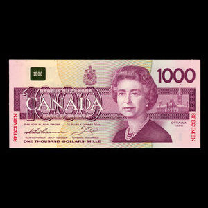 Canada, Banque du Canada, 1,000 dollars : 1988