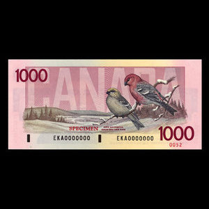 Canada, Banque du Canada, 1,000 dollars : 1988