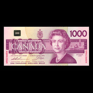 Canada, Banque du Canada, 1,000 dollars : 1988