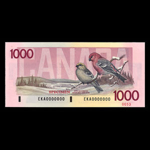 Canada, Banque du Canada, 1,000 dollars : 1988