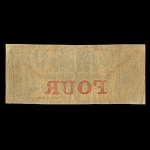 Canada, Banque de Montréal, 4 dollars : 1 janvier 1849