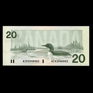 Canada, Banque du Canada, 20 dollars : 1991