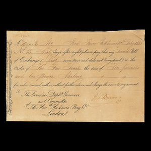 Canada, Compagnie de la Baie d'Hudson, 10 livres, 2 shillings : 19 février 1835