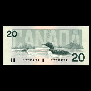 Canada, Banque du Canada, 20 dollars : 1991