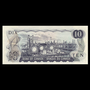 Canada, Banque du Canada, 10 dollars : 1971