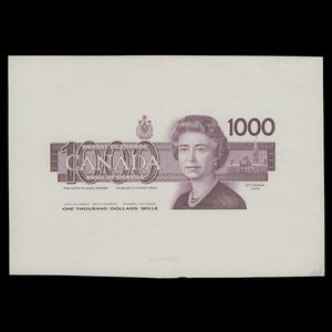 Canada, Banque du Canada, 1,000 dollars : 1988