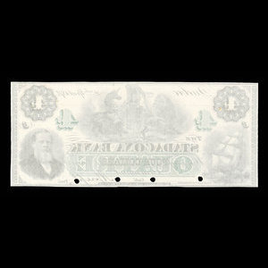 Canada, Stadacona Bank, 4 dollars : 2 avril 1874