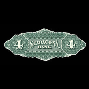 Canada, Stadacona Bank, 4 dollars : 2 avril 1874