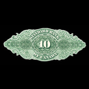 Canada, Standard Bank of Canada, 10 dollars : 1 novembre 1876