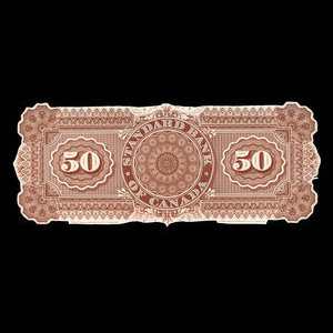 Canada, Standard Bank of Canada, 50 dollars : 1 juillet 1881