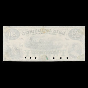 Canada, Bank of Toronto (The), 20 dollars : 1 juillet 1880