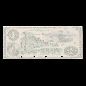 Canada, Bank of Yarmouth, 4 dollars : 1 juillet 1870