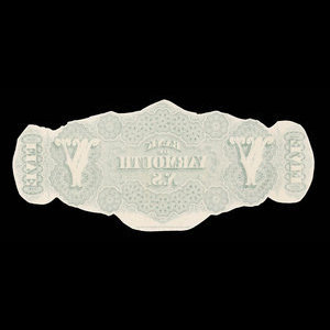 Canada, Bank of Yarmouth, 5 dollars : 1 juillet 1870