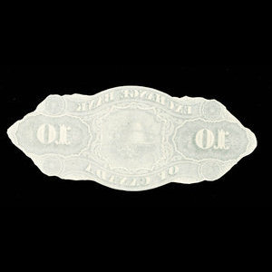 Canada, Exchange Bank of Canada, 10 dollars : 1 novembre 1872
