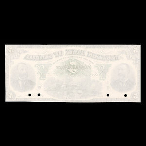 Canada, Western Bank of Canada, 5 dollars : 2 octobre 1882