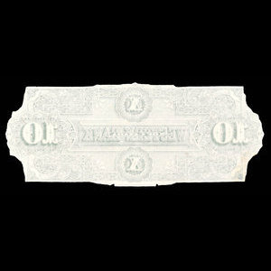 Canada, Western Bank of Canada, 10 dollars : 2 octobre 1882