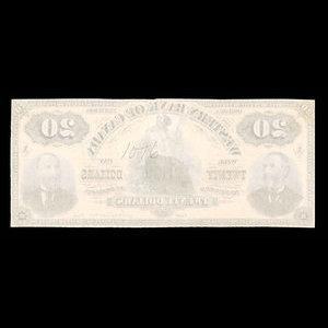 Canada, Western Bank of Canada, 20 dollars : 2 juillet 1890