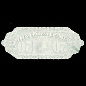Canada, Exchange Bank of Canada, 50 dollars : 2 janvier 1873