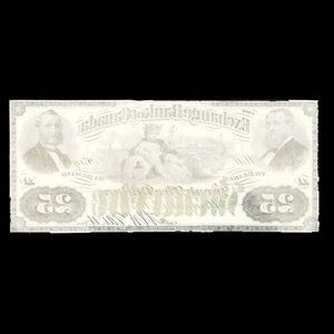 Canada, Exchange Bank of Canada, 25 dollars : 1 novembre 1872