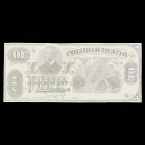 Canada, Bank of Hamilton, 10 dollars : 2 septembre 1872