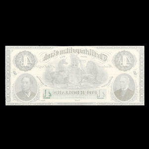 Canada, Metropolitan Bank, 4 dollars : 1 février 1872