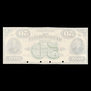 Canada, Metropolitan Bank, 50 dollars : 1 mai 1872