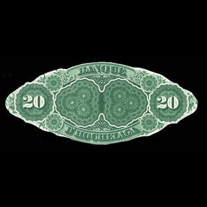 Canada, Banque d'Hochelaga, 20 piastres : 1 novembre 1875